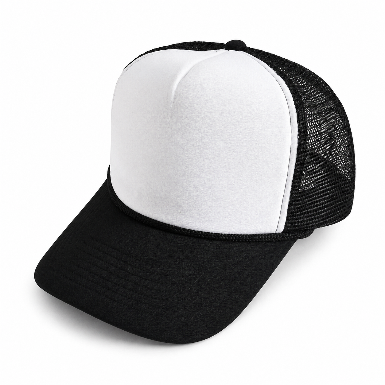 Schwarz-weiße Trucker-Cap